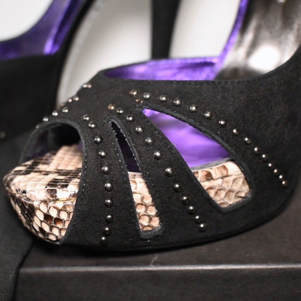 Barbara Bui Suede And Python Heels - image 2